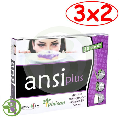 Pack 3x2 Ansi Plus 30 Capsulas Pinisan