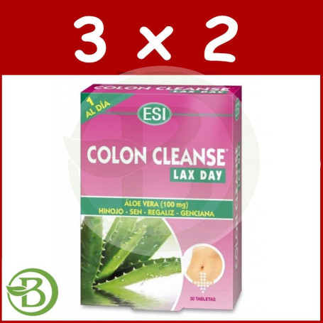 Pack 3x2 Colon Cleanse Lax Day 30 Tabletas ESI - Trepat Diet