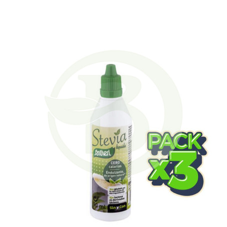 Pack 3x Stevia Liquida 90Ml. Santiveri