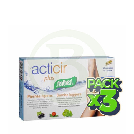 Pack 3x Acticir Plus 40 Cápsulas Santiveri