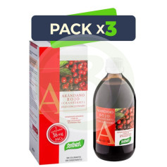 Pack 3x Arándano Rojo Concentrado 490Ml. Santiveri
