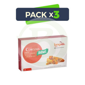 Pack 3x Cúrcuma 24 Comprimidos Santiveri