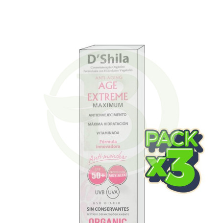 Pack 3x Age Extreme Maximum SPF50+ 50Ml. Shila