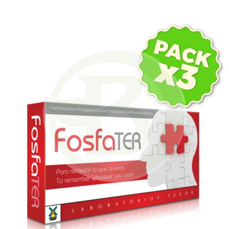 Pack 3x Fosfater 40 Cápsulas Tegor