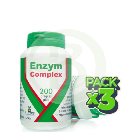 Pack 3x Enzym Complex 200 Cápsulas Tegor
