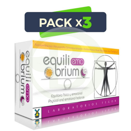 Pack 3x Equilibrium EMO 60 Cápsulas Tegor