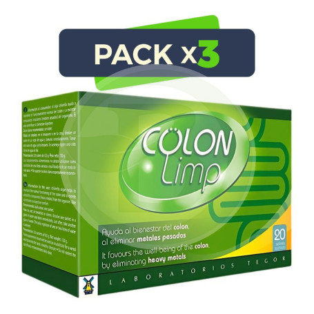 Pack 3x Colon Limp 20 Sobres Tegor