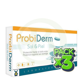 Pack 3x Probiderm Sol y Piel 40 Cápsulas Tegor