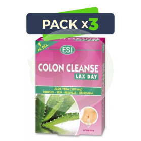 Pack 3x Colon Cleanse Lax Day 30 Tabletas ESI - Trepat Diet