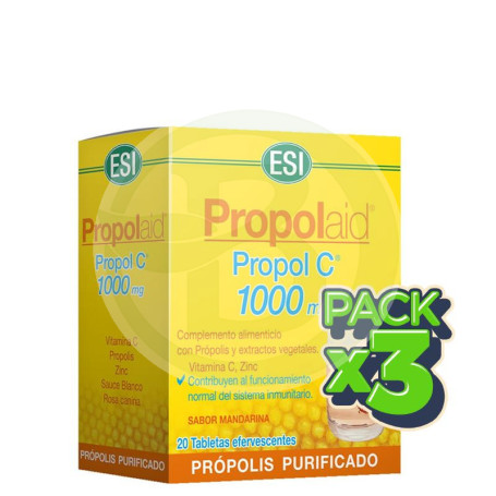 Pack 3x Propolaid Propol C 20 Tabletas ESI - Trepat Diet