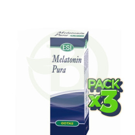 Pack 3x Melatonina Gotas 50Ml. Sin Erbe Notte 1Mg. ESI - Trepat Diet
