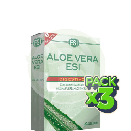 Pack 3x Aloe Vera Digestivo 30 Tabletas ESI - Trepat Diet