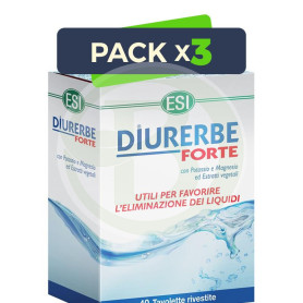 Pack 3x Diurerbe Forte 40 Tabletas ESI - Trepat Diet