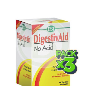 Pack 3x Digestivaid No Acid 60 Tabletas ESI - Trepat Diet