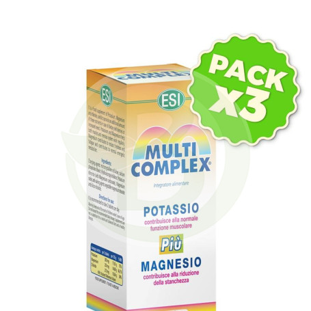 Pack 3x Multicomplex Potasio + Magnesio 90 Tabletas ESI - Trepat Diet
