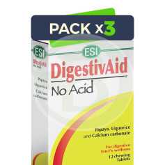 Pack 3x Digestivaid No Acid 12 Tabletas ESI - Trepat Diet