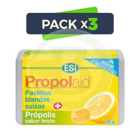 Pack 3x Propolaid Pastilla Blanda Limón 50Gr. Esi
