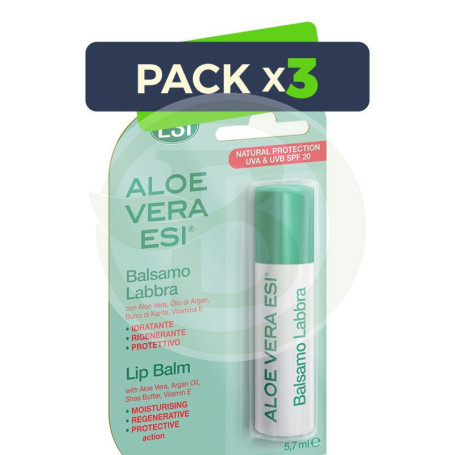 Pack 3x Stick de Labios de Aloe Vera 5,7Ml. Esi