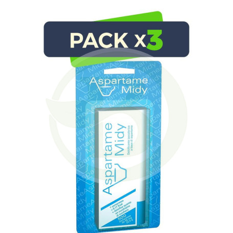 Pack 3x Aspartame Midy 500 Comprimidos Esi