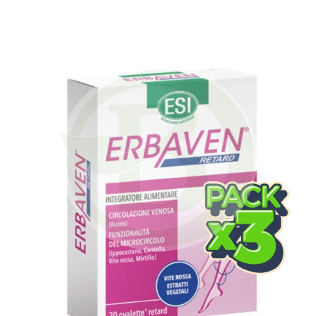 Pack 3x Erbaven Retard 30 Tabletas Esi