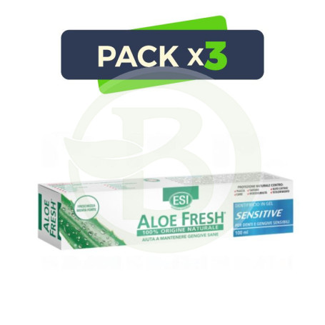 Pack 3x Dentifrico Aloefresh Gel Sensitivo 100Ml Esi