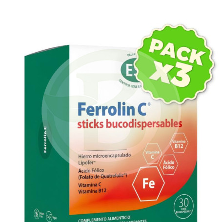 Pack 3x Ferrolin C 30 Sticks Esi