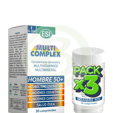 Pack 3x Multicomplex Hombre 50+ 30 Comprimidos Esi