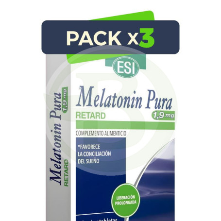 Pack 3x Melatonin Retard Pura 1,9Mg 30 Micro Tabletas Esi