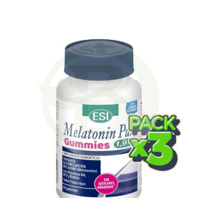 Pack 3x Melatonin Pura 1,9Mg Gummies 60 Gominolas Esi