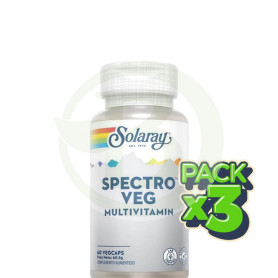 Pack 3x Spectro Multi Vita Min 60 Cápsulas Solaray