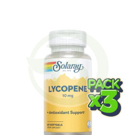 Pack 3x Lycopene 10Mg. 60 Perlas Solaray