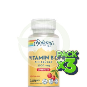Pack 3x Vitamina B12 2.000Mcg. 90 Comprimidos Solaray