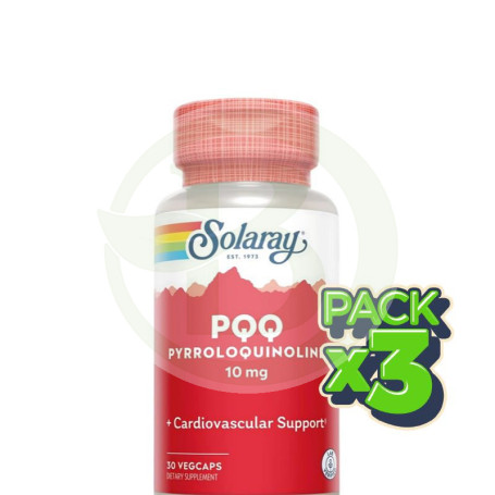 Pack 3x PQQ 30 Cápsulas Solaray