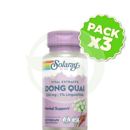Pack 3x Dong Quai 60 Cápsulas Solaray
