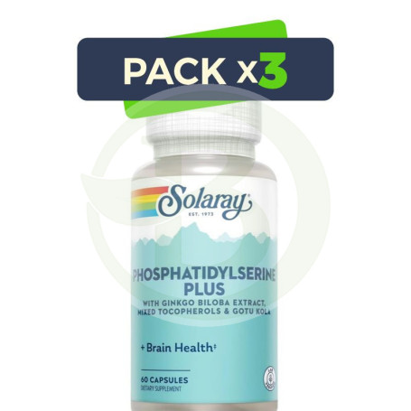 Pack 3x Phosphatidylserine Plus 60 Cápsulas Solaray