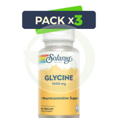 Pack 3x Glycine 1.000Mg. 60 Cápsulas Solaray