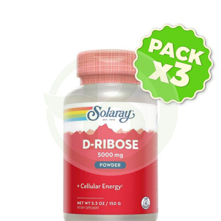 Pack 3x D-Ribose 150Gr. 30 Tomas Solaray