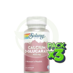 Pack 3x D-Glucarate Calcium 400Mg. 60 Cápsulas Solaray