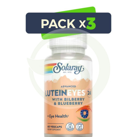 Pack 3x Advanced Lutein Eyes Tm 24Mg 60 Vegcaps Solaray