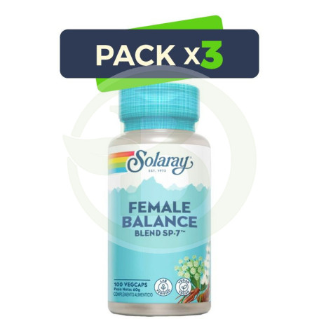 Pack 3x Female Balance - 100 Vegcaps Solaray