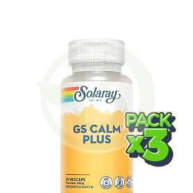 Pack 3x Gs Calm Plus 30 Cápsulas Solaray