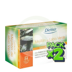 Pack 2x Mejillón De Labio Verde 84 Cápsulas Dietisa