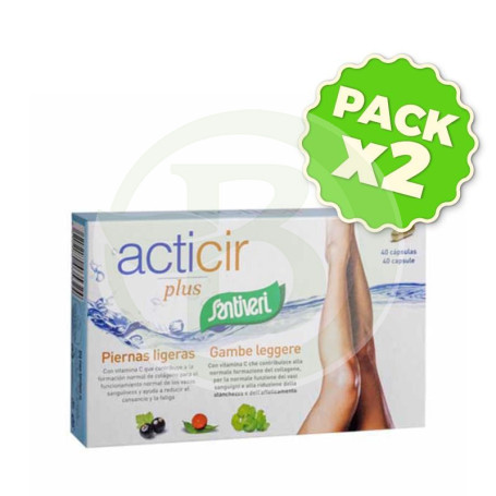 Pack 2x Acticir Plus 40 Cápsulas Santiveri