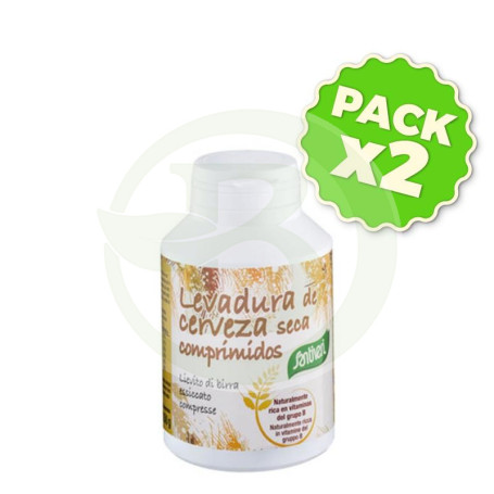 Pack 2x Levadura de Cerveza 350 Comprimidos Santiveri