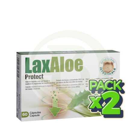 Pack 2x Laxaloe Protect 60 Cápsulas Santiveri