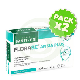 Pack 2x Florase Ansia Plus 30 Capsulas Santiveri