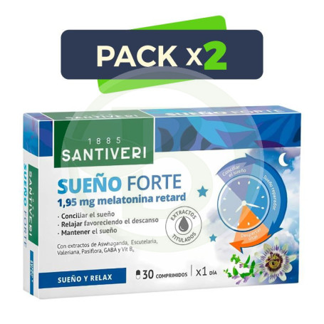 Pack 2x Sueño Forte 30 Comprimidos Santiveri