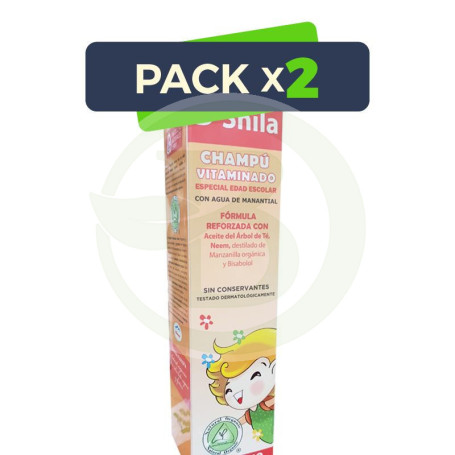Pack 2x Champú Vitaminado Edad Escolar 1Lt. Shila