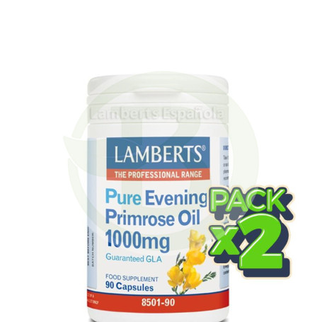 Pack 2x Aceite de Prímula Puro 1000Mg. Lamberts