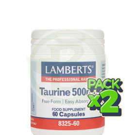 Pack 2x Taurina 500Mg. Lamberts